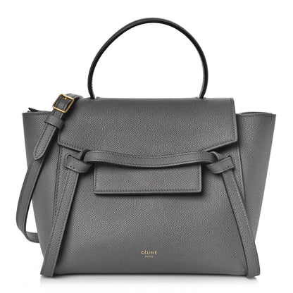 Celine Grained Calfskin Nano Belt Bag Grey 1 of 9