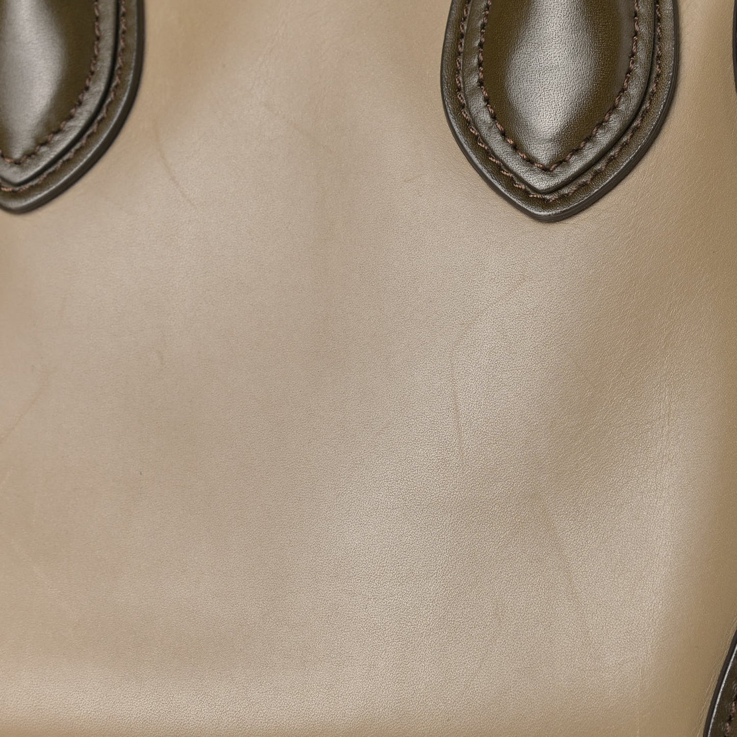 Smooth Calfskin Nano Tri-Color Luggage Khaki