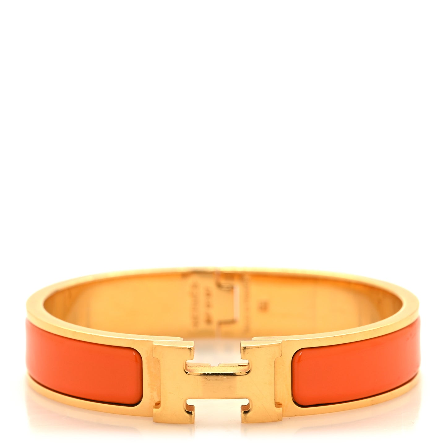 Enamel Narrow Clic Clac H Bracelet PM Orange