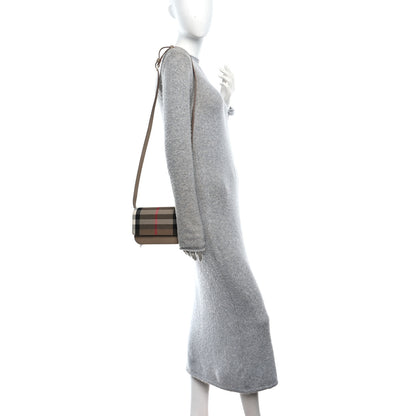 Burberry Grained Calfskin House Check Small Madison Shoulder Bag Chestnut Beige 2 of 9