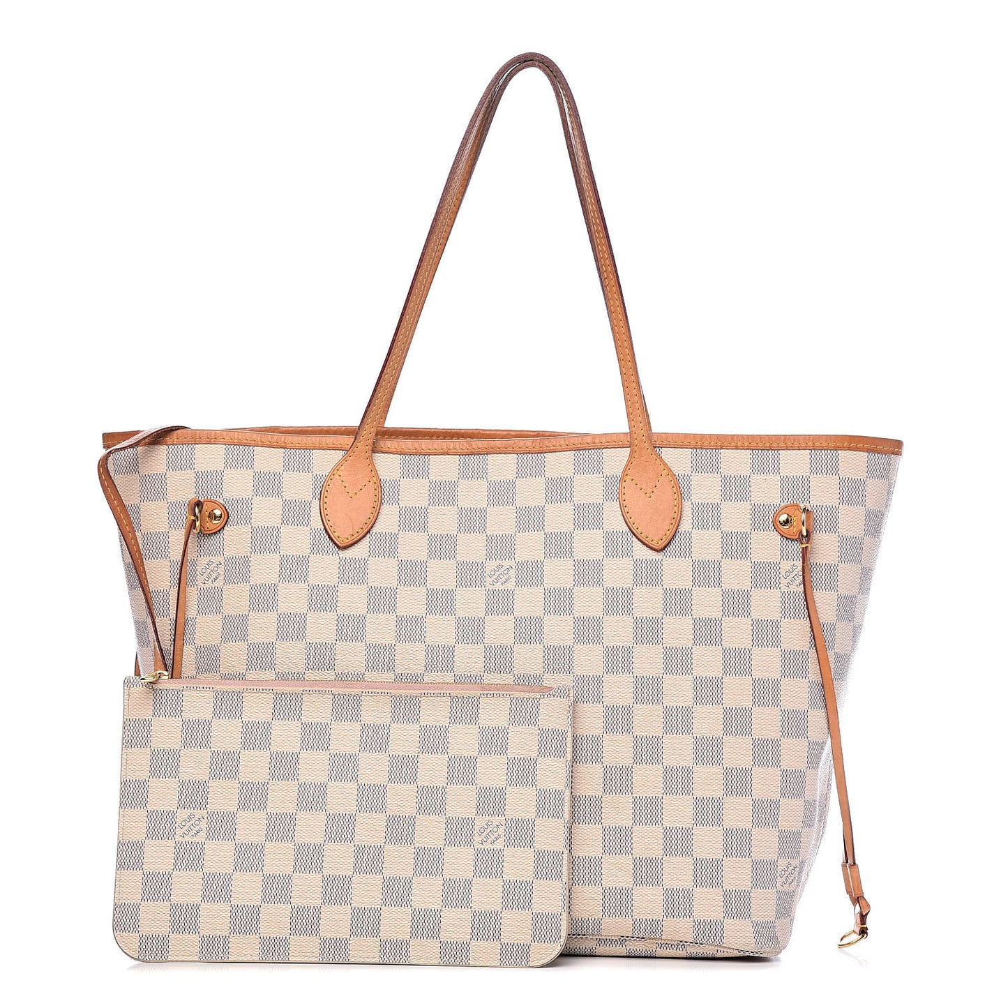 Damier Azur Neo Neverfull MM Rose Ballerine