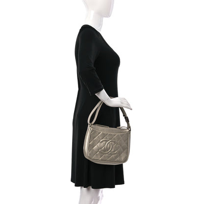 Chanel Metallic Caviar Quilted CC Hobo Gold 2 of 10