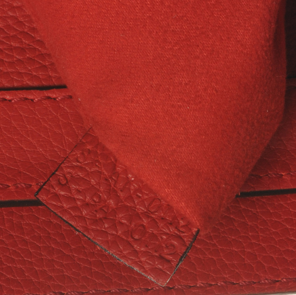 Drummed Leather Micro Luggage Coquelicot