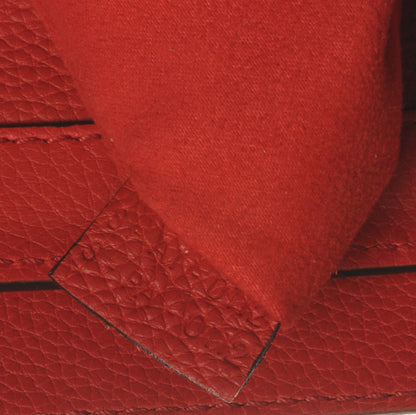 Celine Drummed Leather Micro Luggage Coquelicot 8 of 8