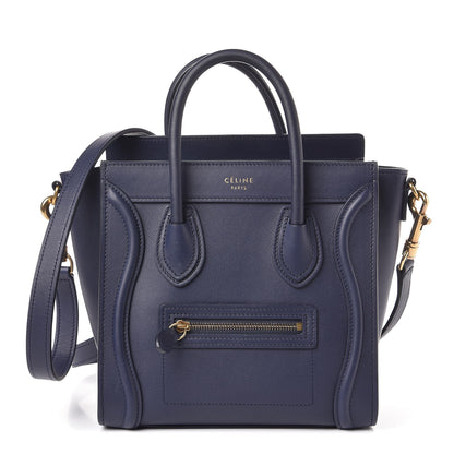 Celine Smooth Calfskin Nano Luggage Ink 1 of 6