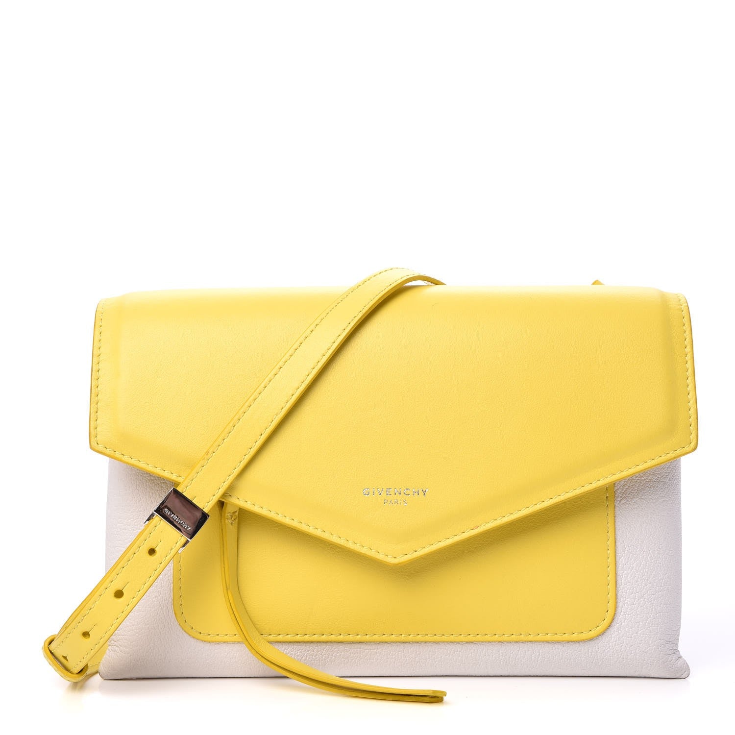 Givenchy Calfskin Goatskin Duetto Crossbody Bag Yellow 1 of 13