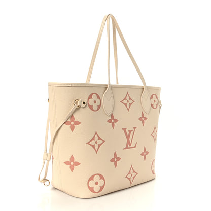 Louis Vuitton Empreinte Monogram Giant Neverfull MM Creme Rose Trianon 4 of 9