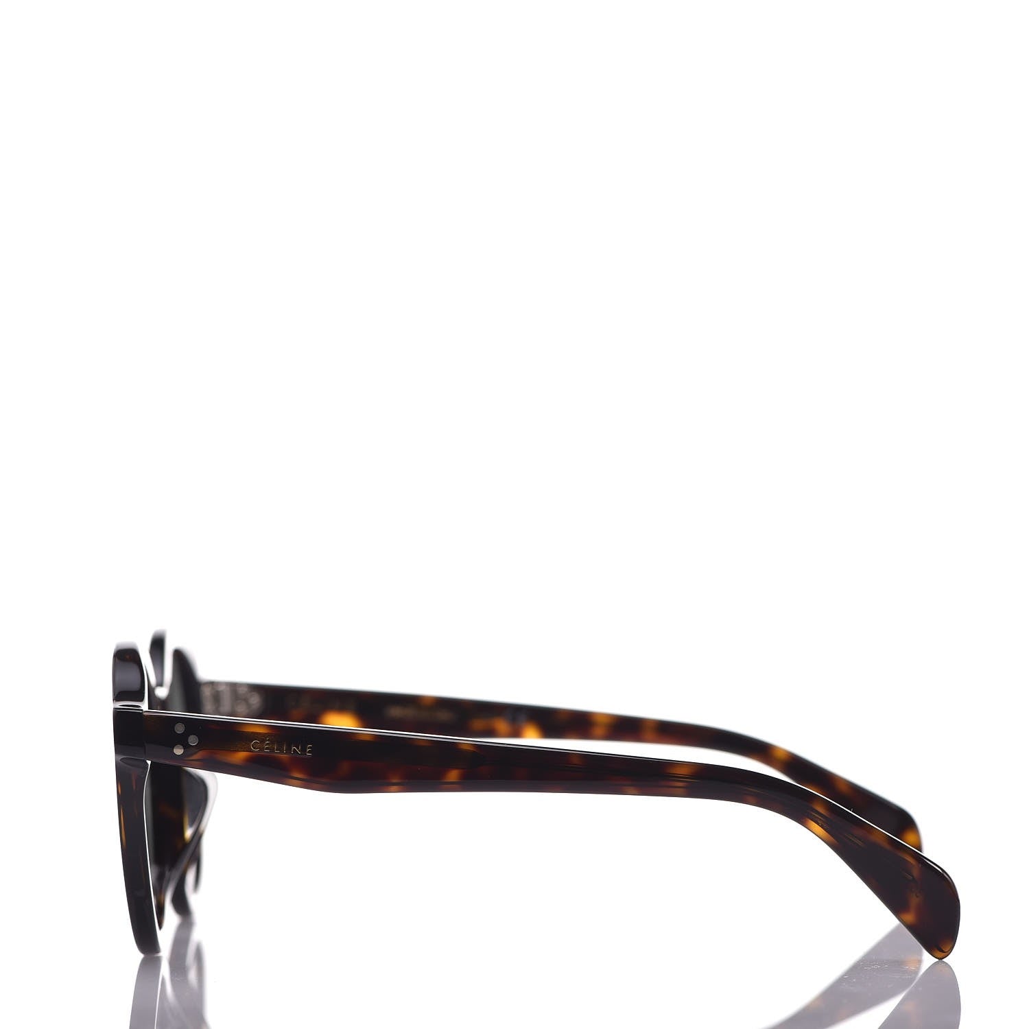 Celine Round Sunglasses CL40034F Dark Havana 3 of 7