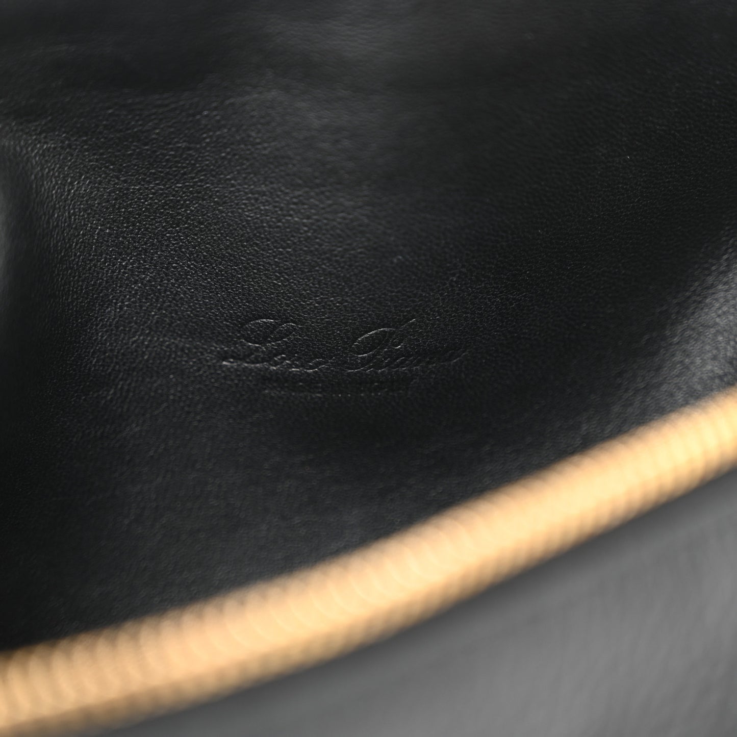 Grained Calfskin L19 Extra Pocket Pouch Black