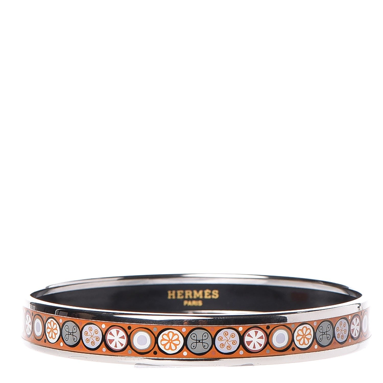 Hermes Enamel Narrow Printed Bracelet 70 1 of 6
