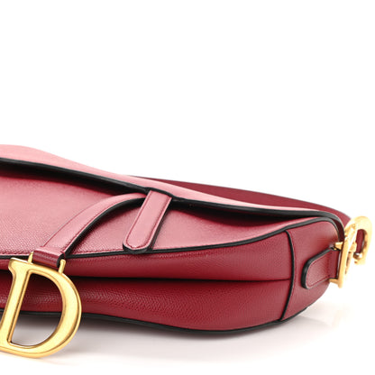Christian Dior Grained Calfskin Saddle Bag Red 8 of 8