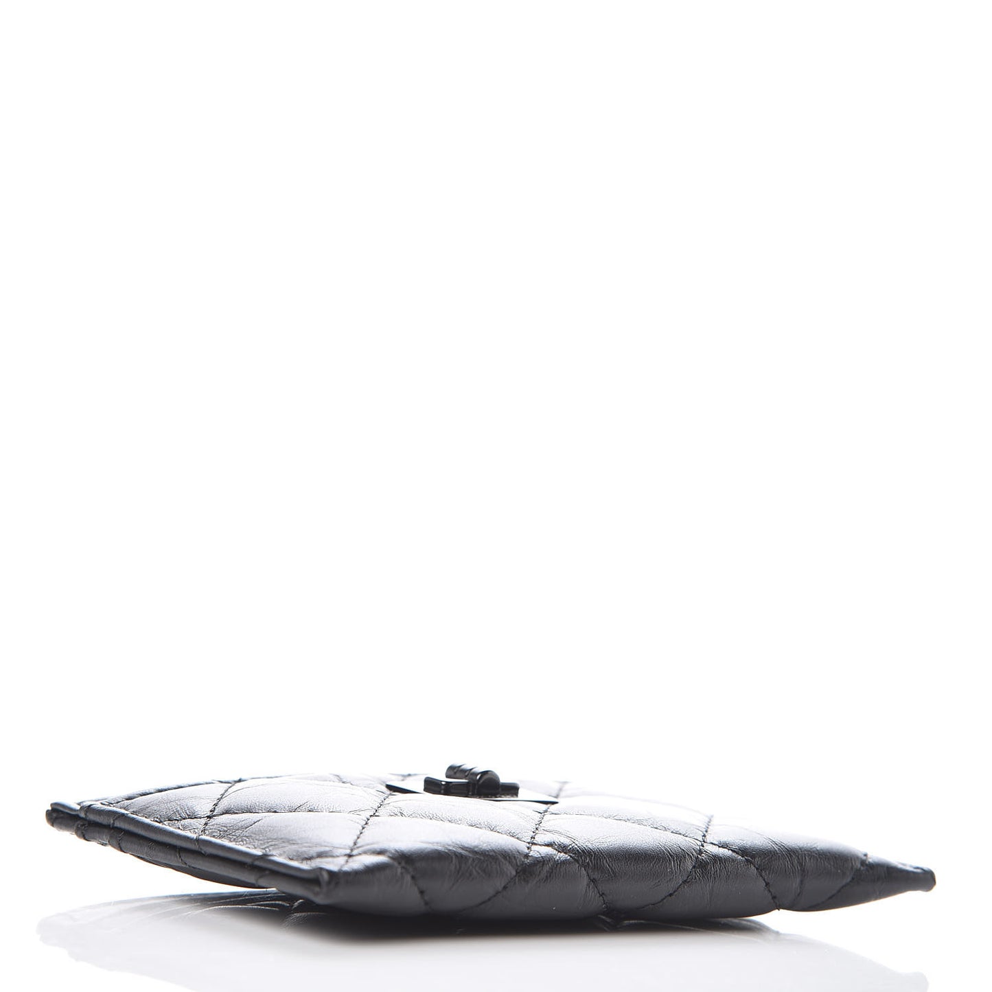 Aged Calfskin Quilted Reissue Card Holder So Black