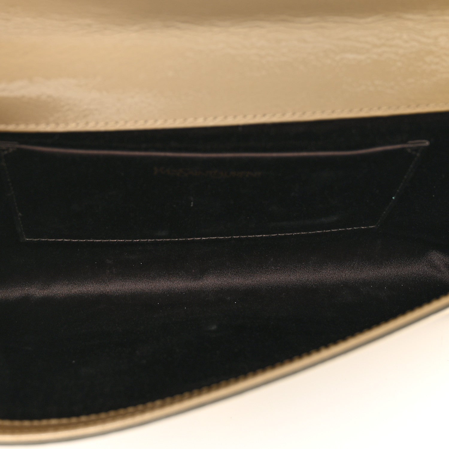 Saint Laurent Textured Patent Calfskin Monogram Large Belle De Jour Clutch Lemon 5 of 10