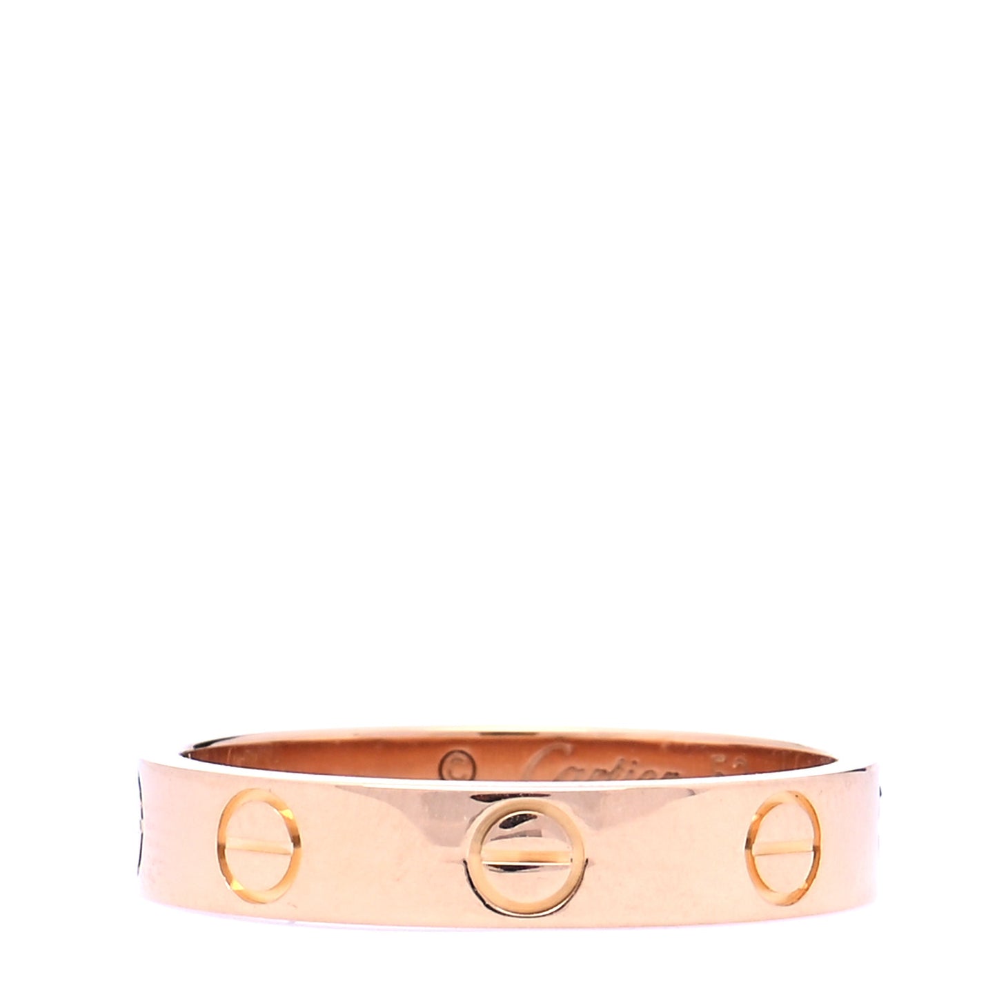 18K Pink Gold 3.5mm LOVE Wedding Band Ring 52 6