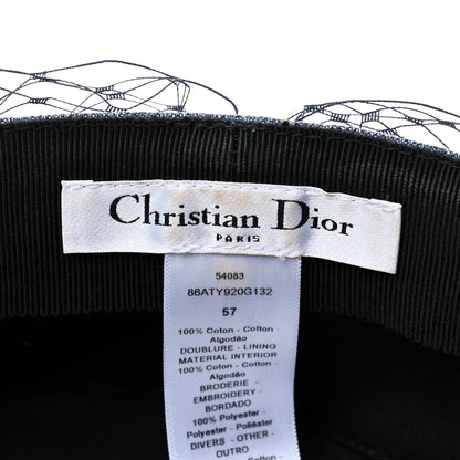 Christian Dior Denim Arty Veil Cap 57 Blue 7 of 7