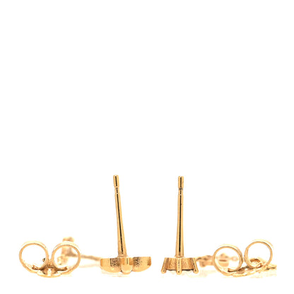 Louis Vuitton Metal Crystal Petit Louis Earrings Gold 3 of 4