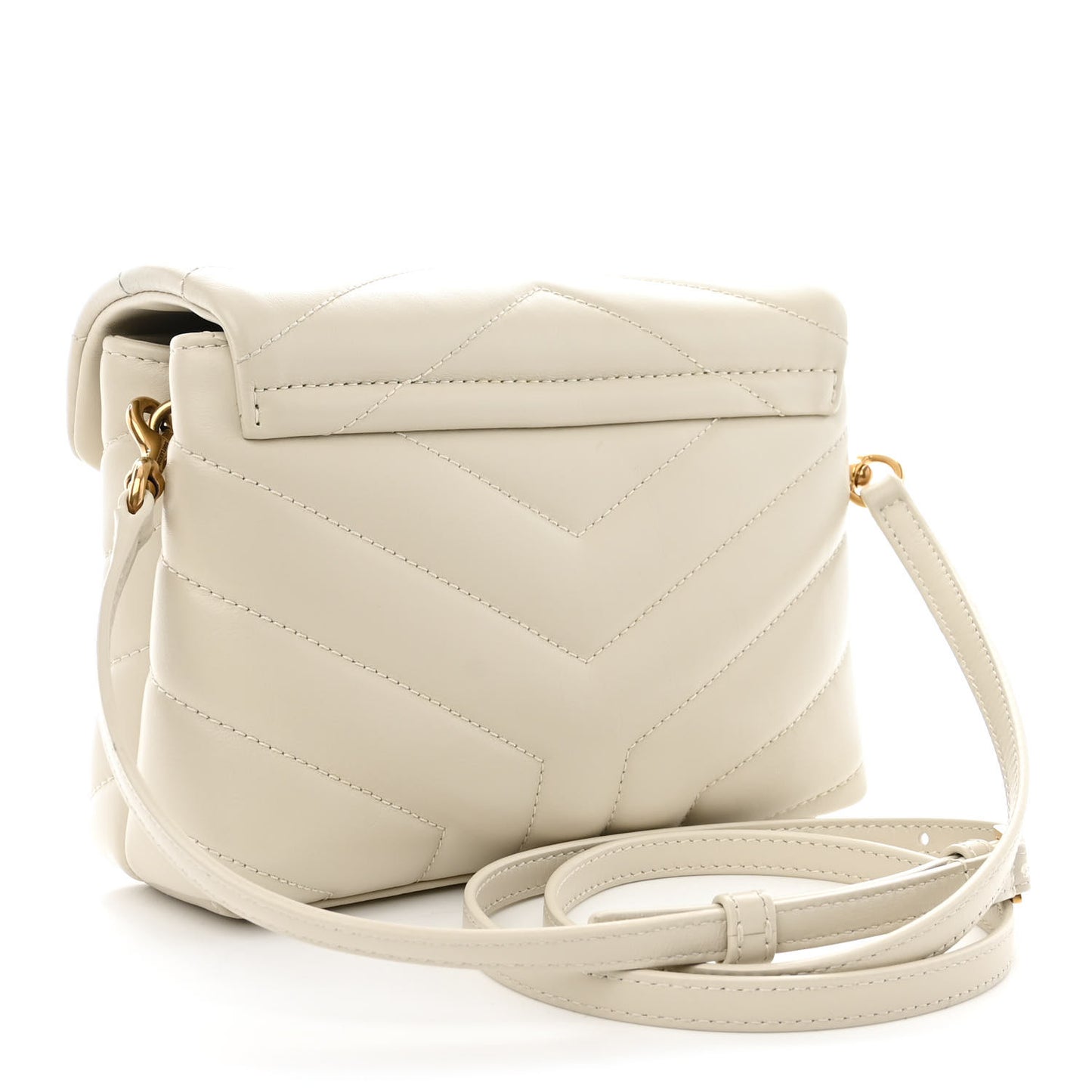Calfskin Y Quilted Monogram Toy Loulou Crossbody Bag Crema Soft