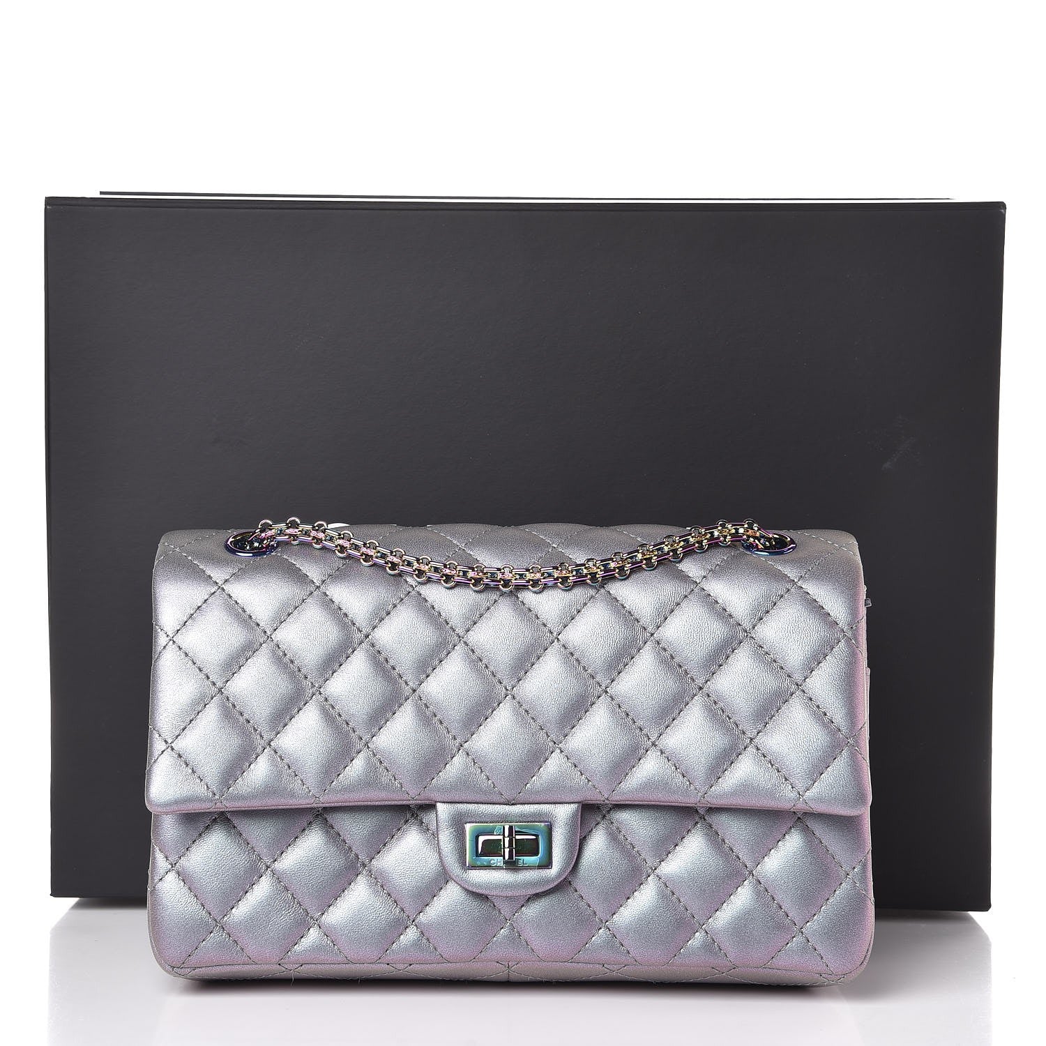 Chanel Iridescent Lambskin Quilted 2.55 Reissue 226 Flap Light Purple 9 of 9
