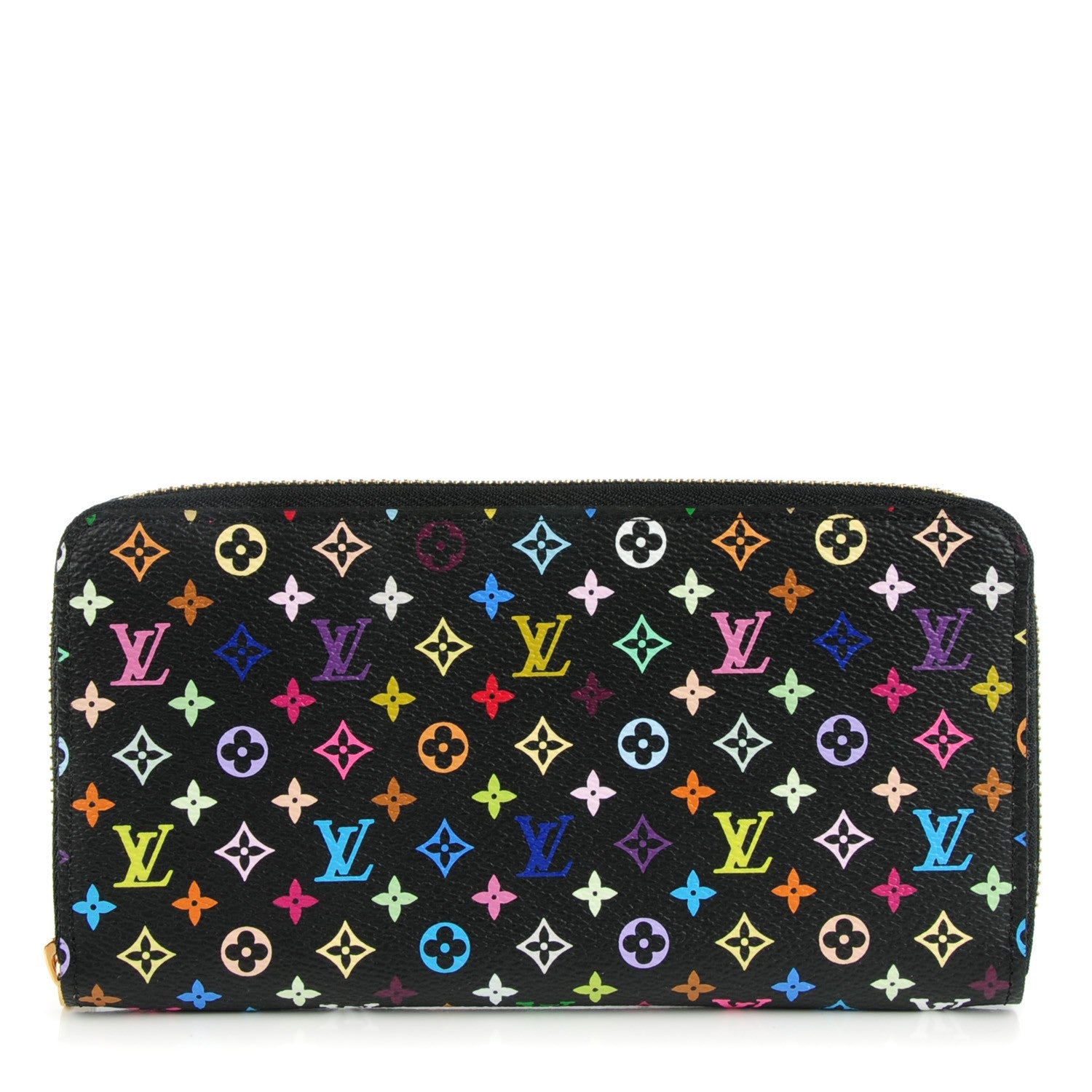 Louis Vuitton Monogram Multicolor Zippy Wallet Black Grenade 1 of 7