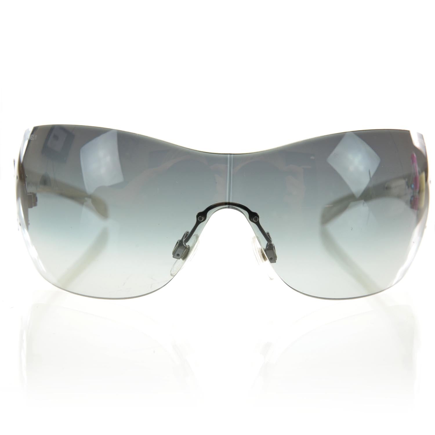 Chanel CC Logo Sunglasses 4173 Black White 2 of 6