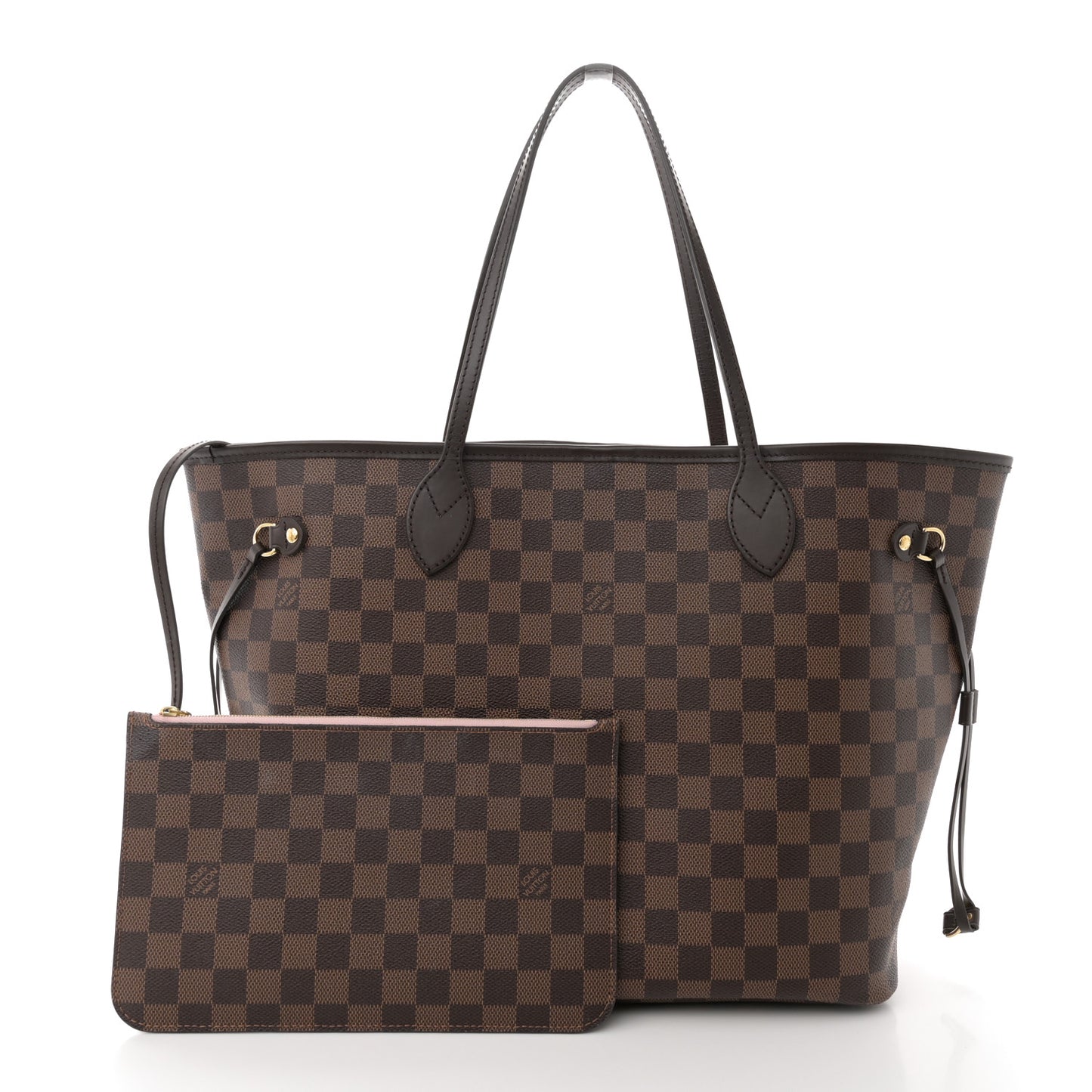 Damier Ebene Neo Neverfull MM Rose Ballerine