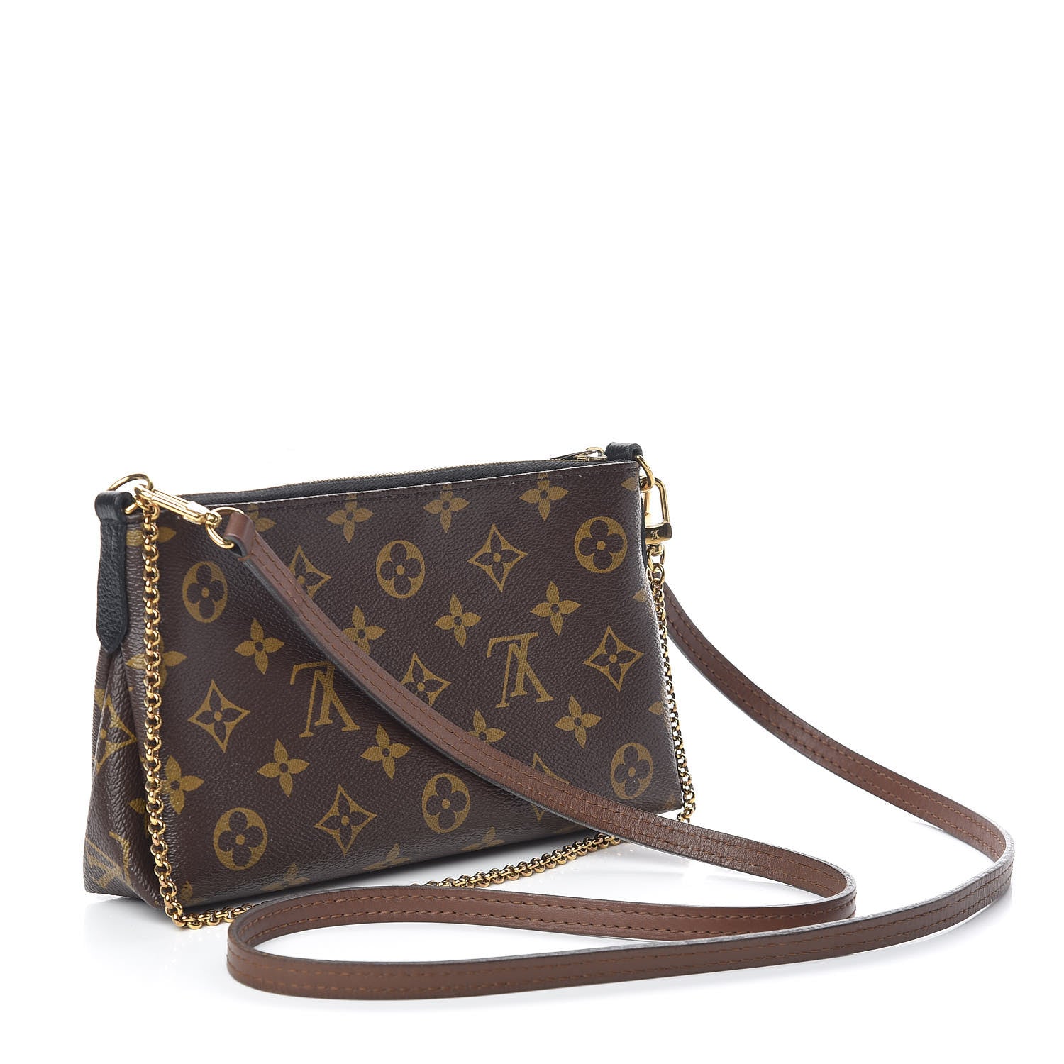 Louis Vuitton Monogram Pallas Clutch Black 3 of 9
