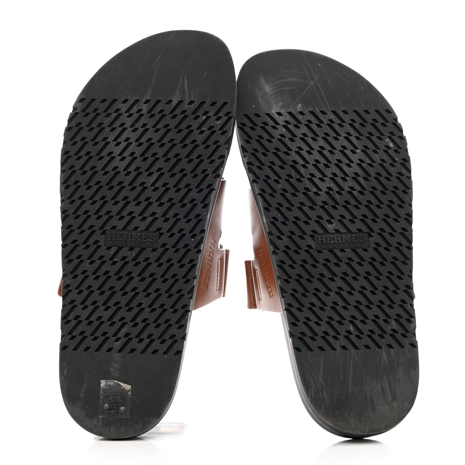 Hermes Calfskin Mens Chypre Sandals 42 Gold 5 of 12