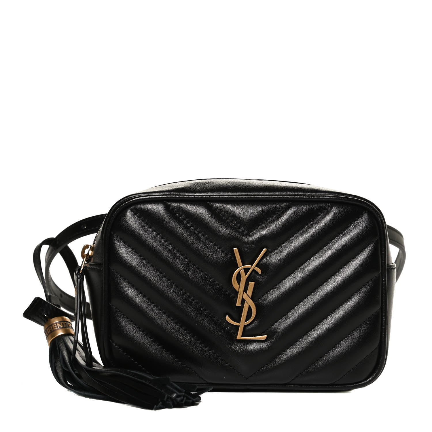 Saint Laurent Calfskin Matelasse Monogram Lou Belt Bag Black 1 of 12