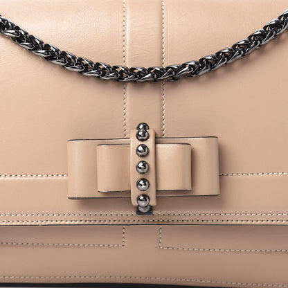 Christian Louboutin Soft Calfskin Small Sweety Charity Shoulder Bag Nude Black 9 of 9