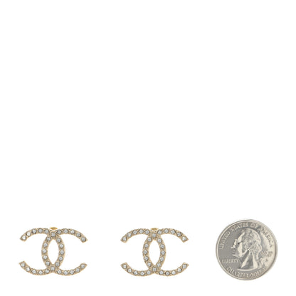 Chanel Baguette Crystal High Society CC Earrings Gold 2 of 4