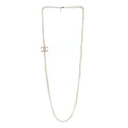 Chanel Graduated Pearl CC Long Necklace Gold 3 of 6