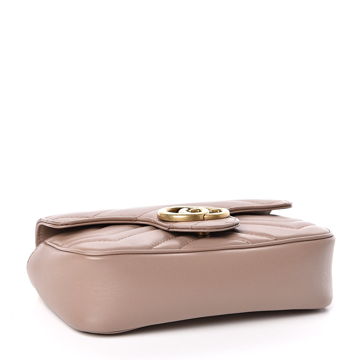 Calfskin Matelasse Super Mini GG Marmont Shoulder Bag Porcelain Rose