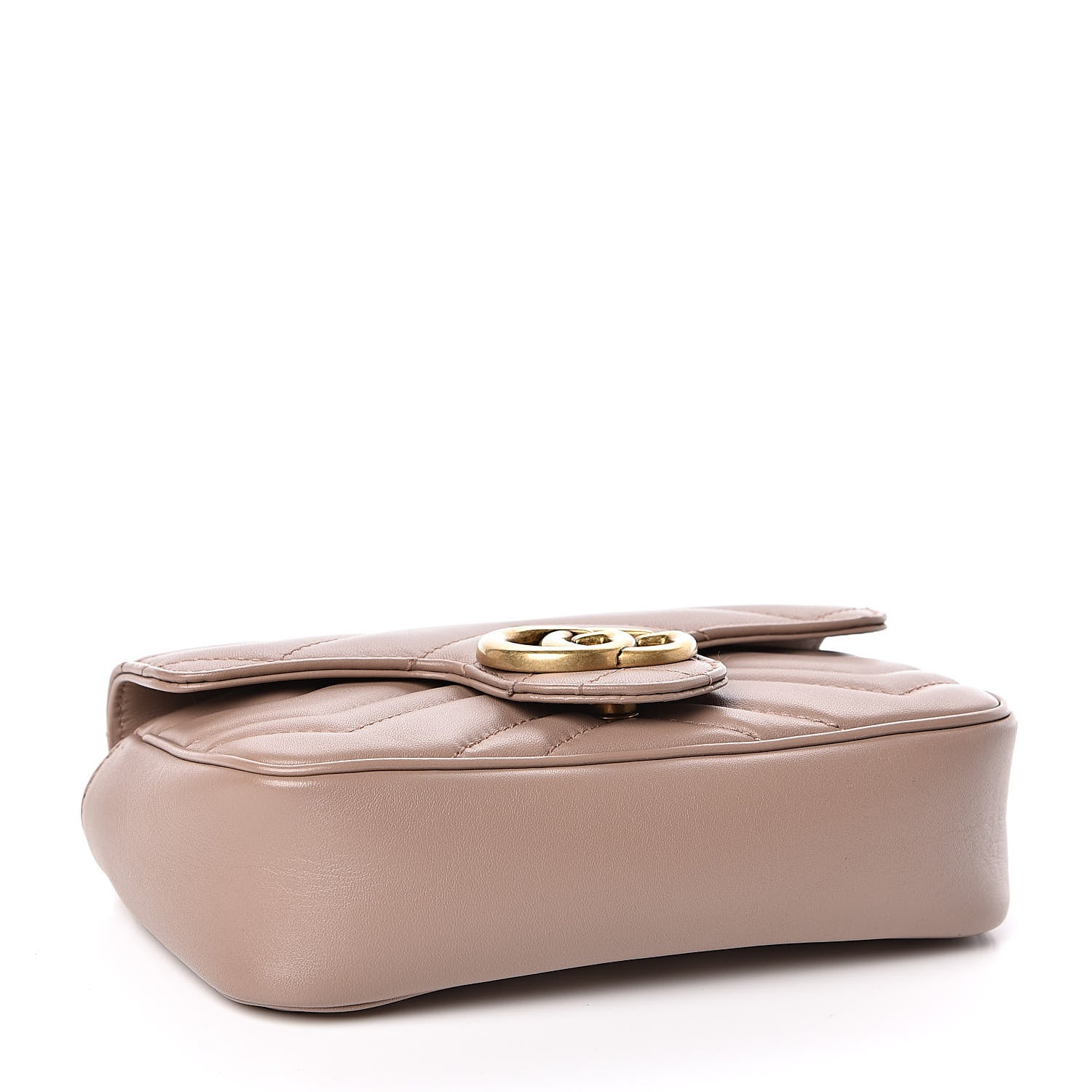 Gucci Calfskin Matelasse Super Mini GG Marmont Shoulder Bag Porcelain Rose 4 of 12