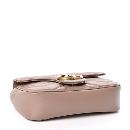Gucci Calfskin Matelasse Super Mini GG Marmont Shoulder Bag Porcelain Rose 4 of 12