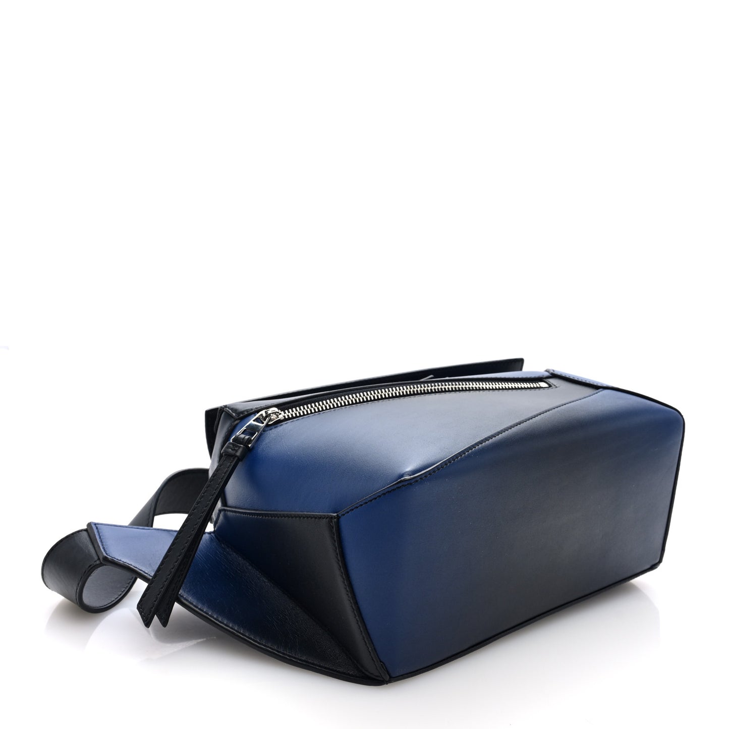 Calfskin Small Puzzle Edge Bumbag Navy Blue