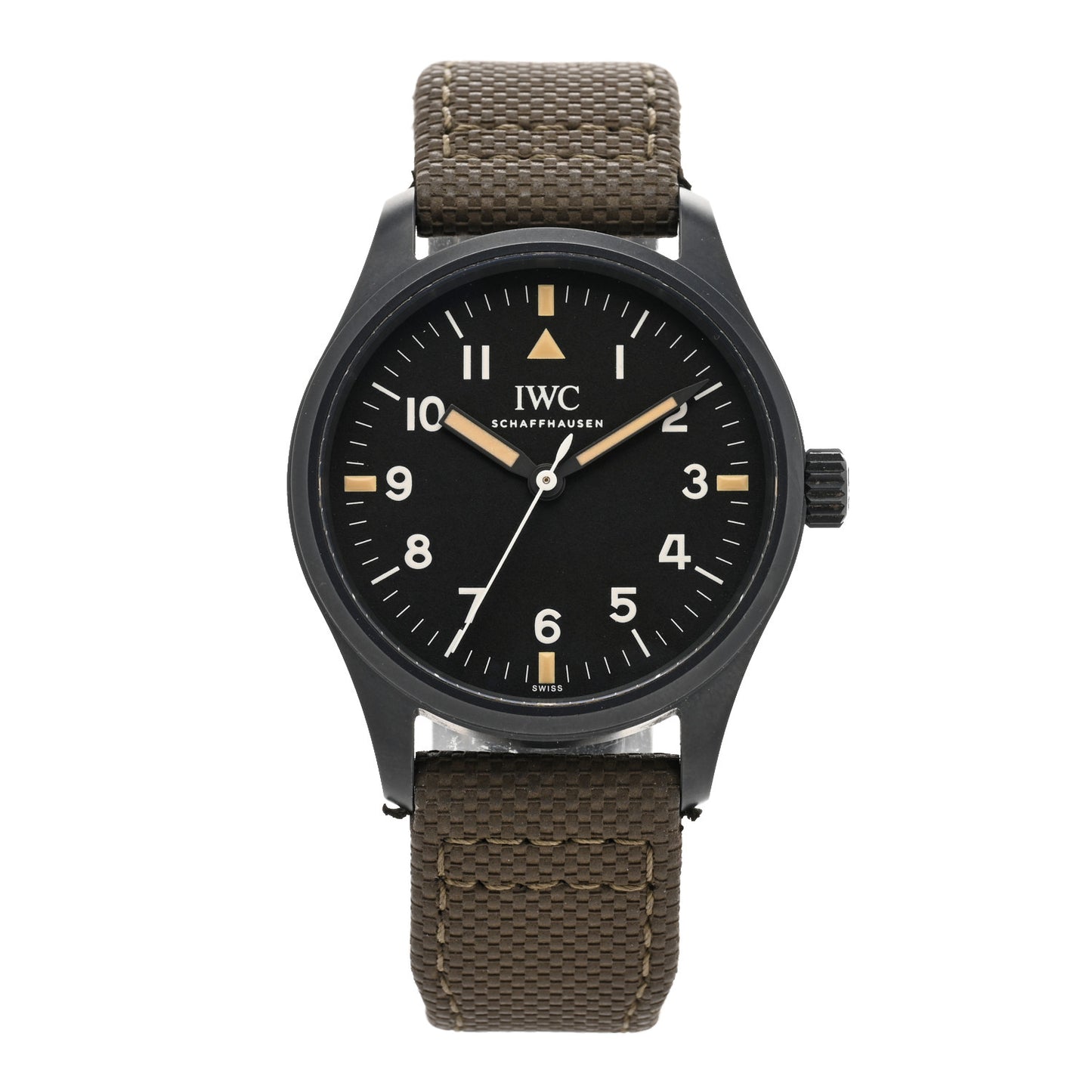 Ceramic Canvas 39mm Pilot Mark XVIII Edition “HODINKEE” Automatic Watch Black IW324801