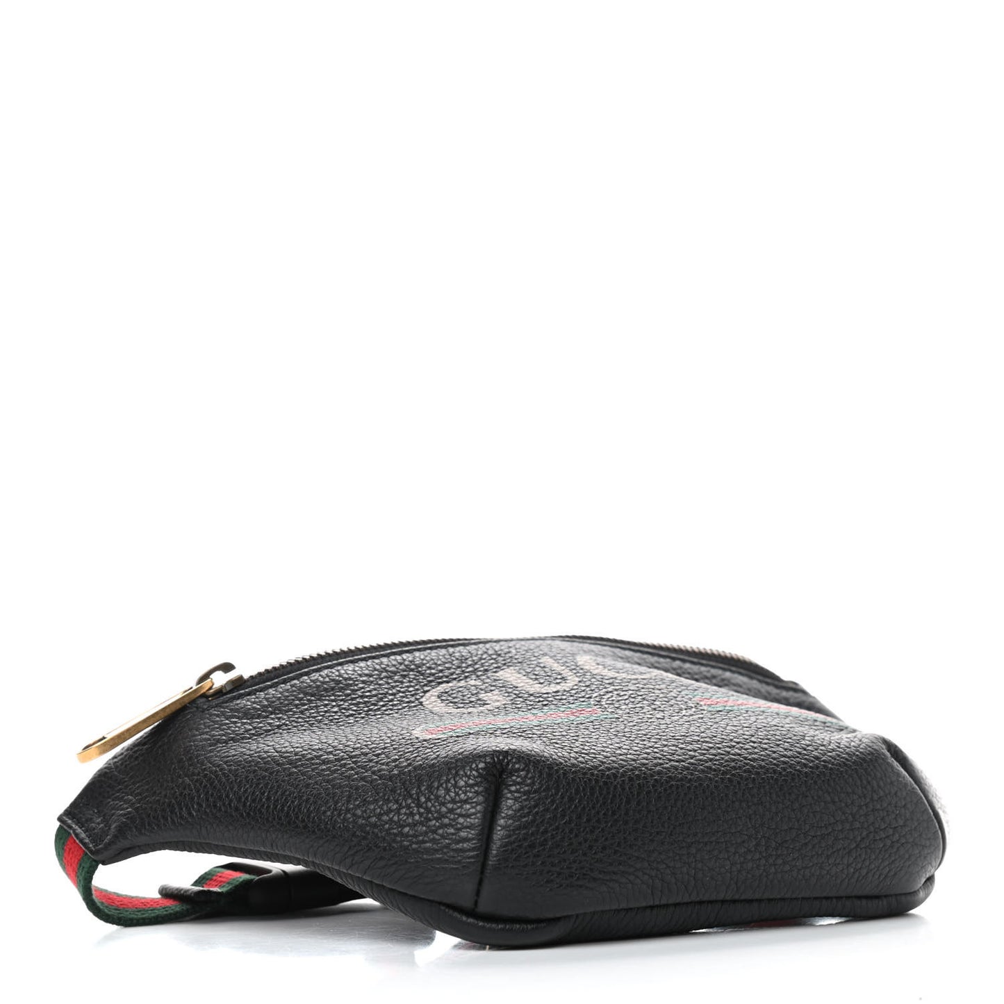 Grained Calfskin Small Logo Belt Bag Black