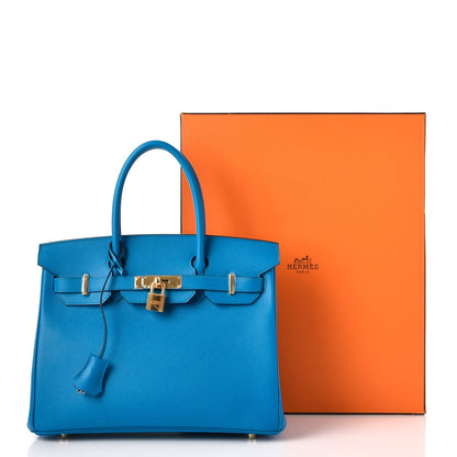 Hermes Epsom Birkin 30 Bleu Zanzibar 38 of 38