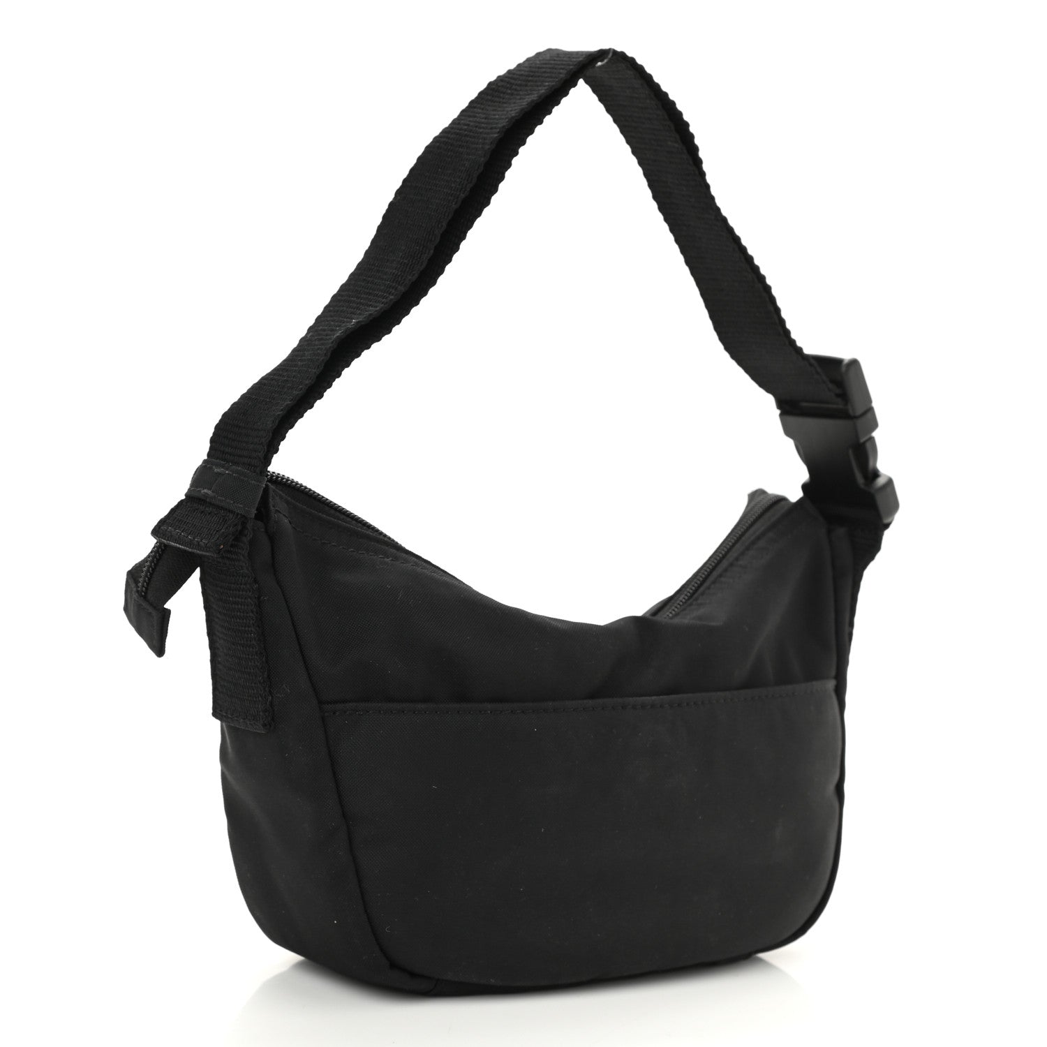 Balenciaga Recycled Sport Nylon Logo Embroidered Wheel Sling Bag Black White 3 of 9