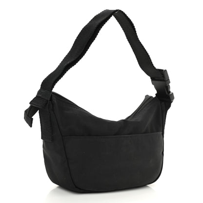 Balenciaga Recycled Sport Nylon Logo Embroidered Wheel Sling Bag Black White 3 of 9