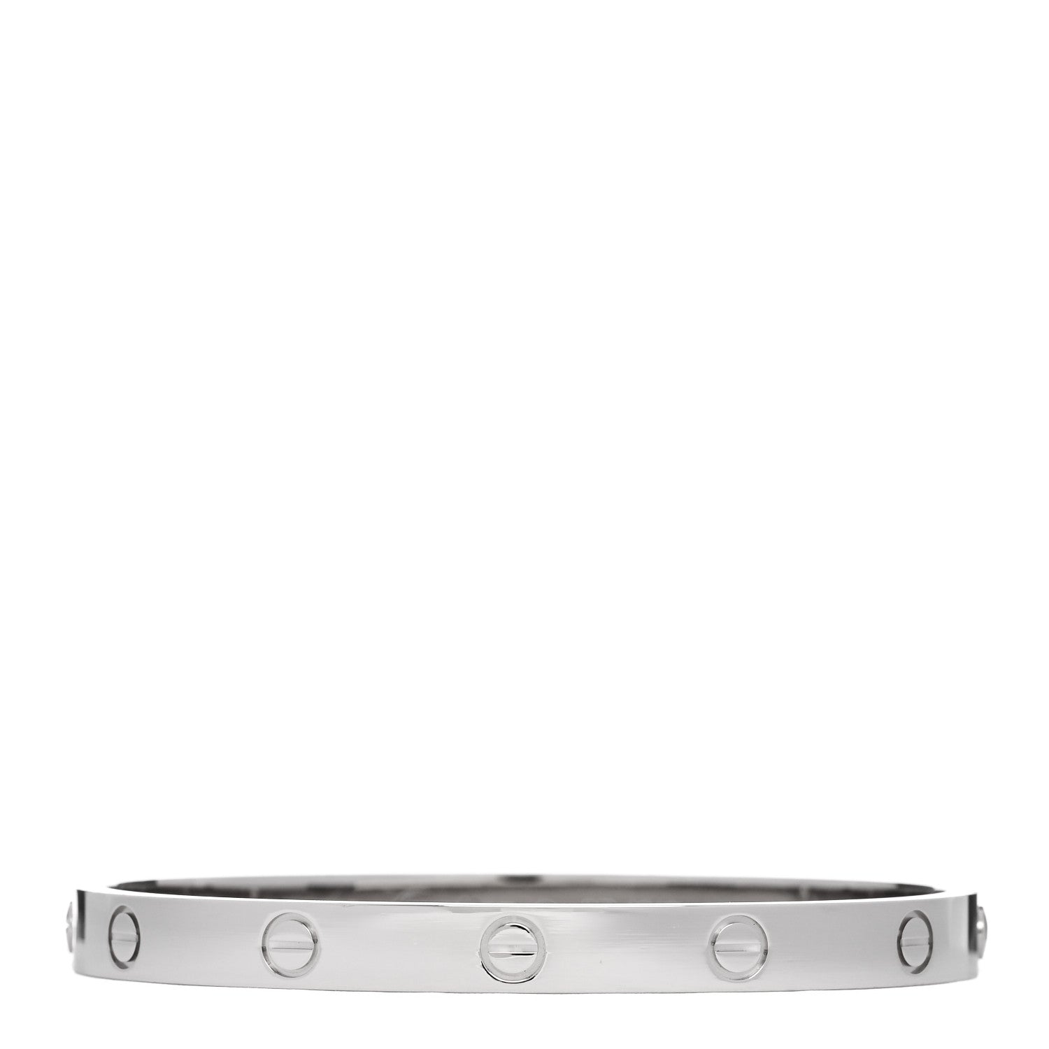 Cartier 18K White Gold LOVE Bracelet 18 1 of 9