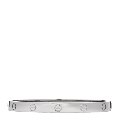Cartier 18K White Gold LOVE Bracelet 18 1 of 9