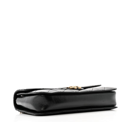Chanel Glazed Calfskin Quilted Medium Perfect Edge Flap Black 4 of 13