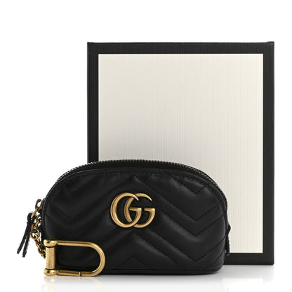 Gucci Calfskin Matelasse GG Marmont Key Pouch Black 11 of 11