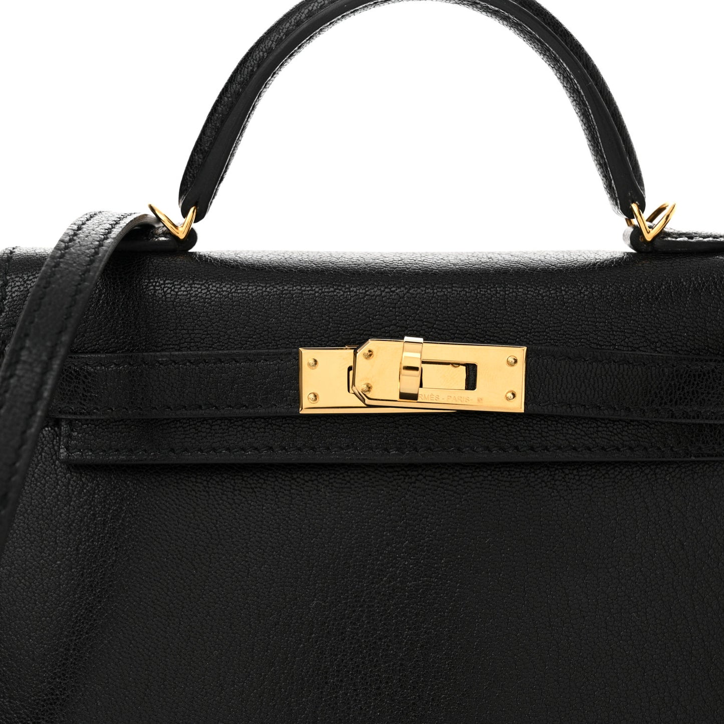 Chevre Chamkila Mini Kelly Sellier 20 Black