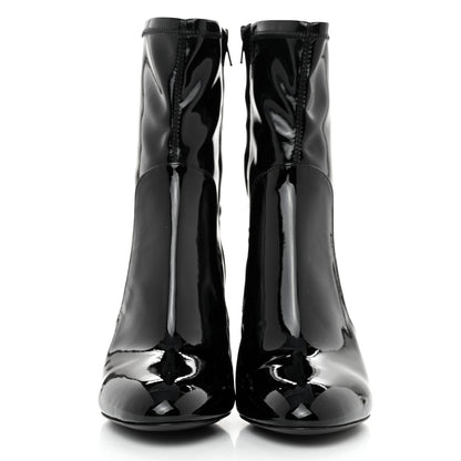 Louis Vuitton Patent Uniformes Silhouette Ankle Boots 36.5 Black 2 of 8
