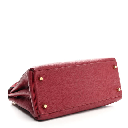 Hermes Togo Kelly Retourne 28 Rouge Grenat 4 of 11