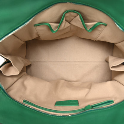 Alexander McQueen Pebbled Calfskin Large Skull Padlock Zip Around Tote Emerald 5 of 10