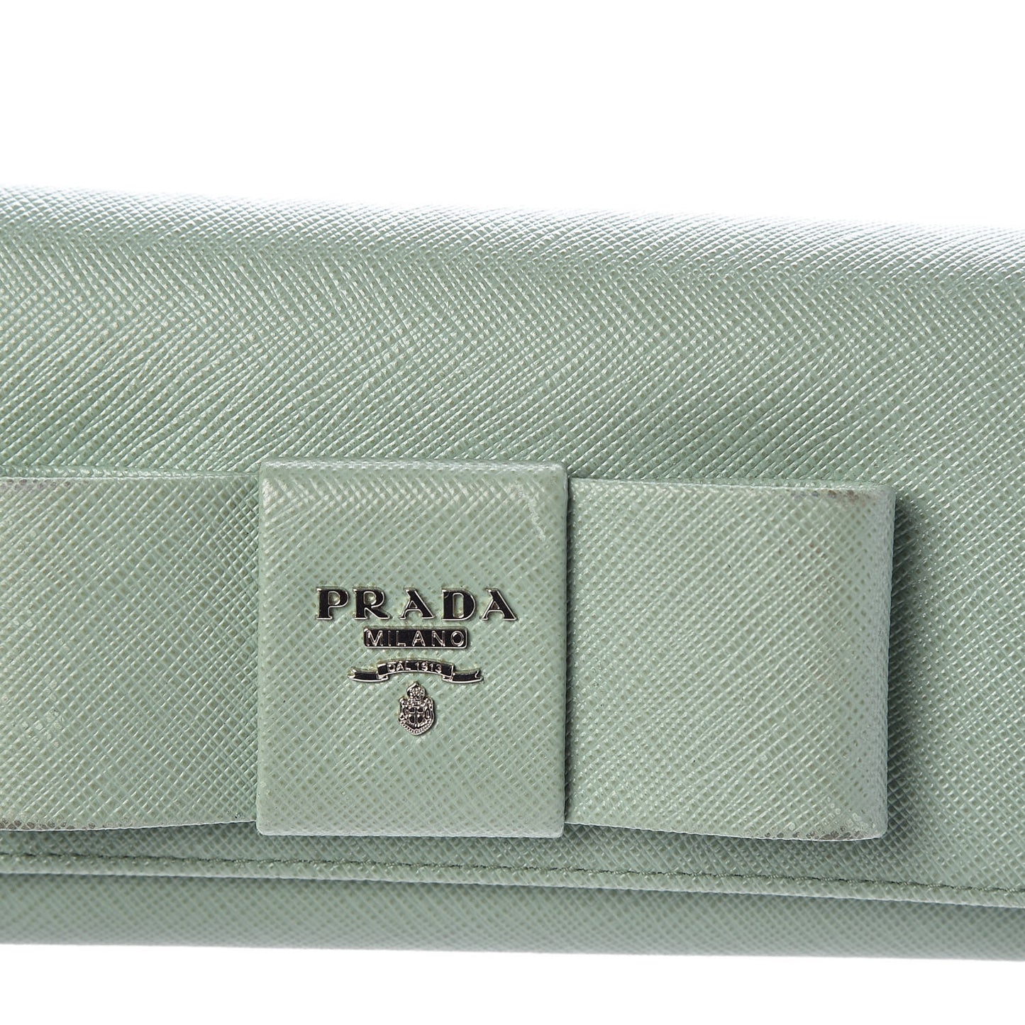 Saffiano Bow Continental Wallet Acquamarina