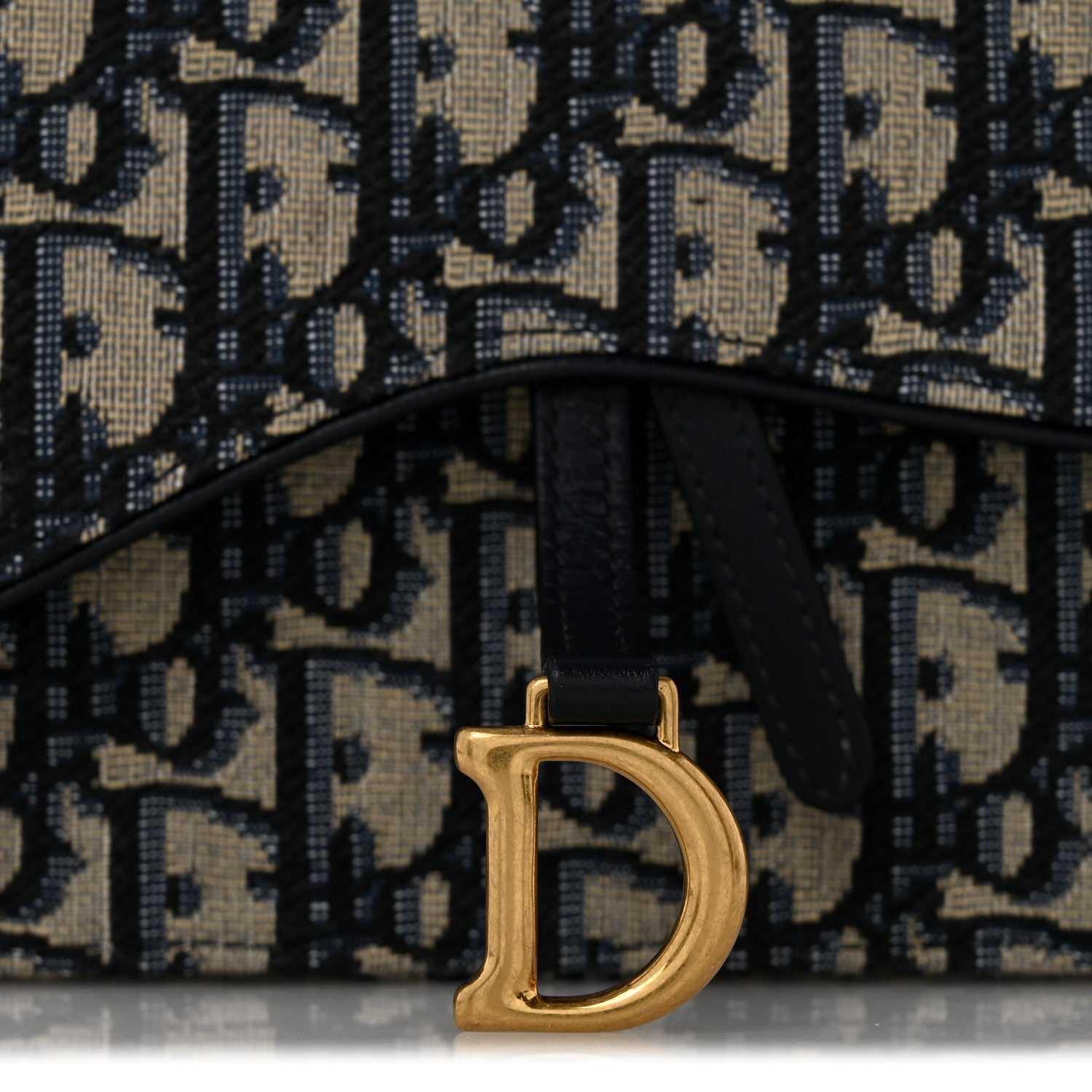Christian Dior Oblique Saddle Chain Long Wallet Blue 11 of 14